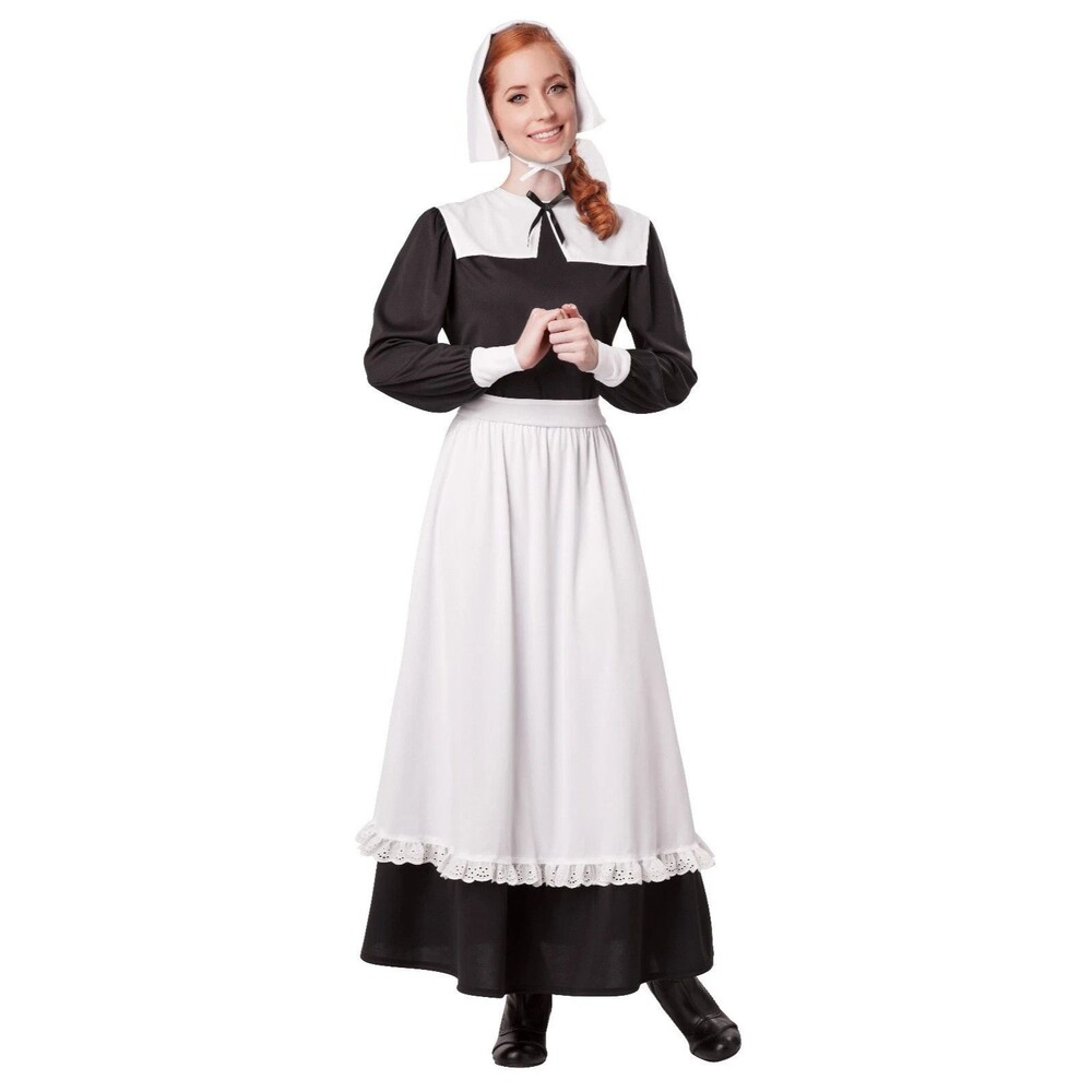 California Costume Pilgrim Woman Large 8-10 Amish Mennonite Settler Maid Puritan